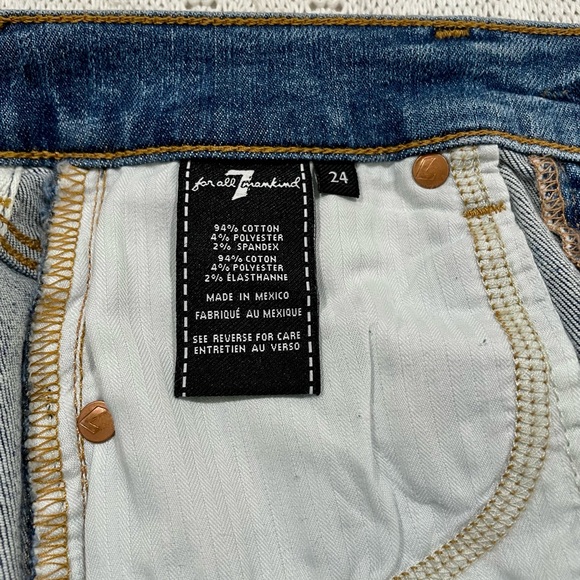 7 FOR ALL MANKIND ripped ankle jeans - Picture 9 of 9